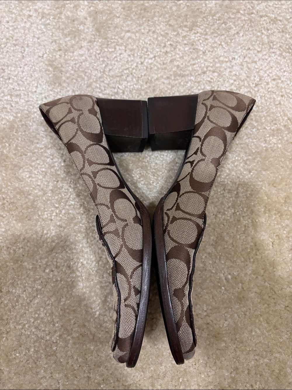 Coach Brown Signature Canvas Slip-On Loafers 6.5 - Picture 5 of 5
